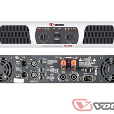 VOLTA PA-700 Усилитель мощности двухканальный. Мощность (8/4/2 Ом)  - 2х400 Вт/ 2х700 Вт/ 2х1000 Вт. 2U-19", 16.5кг - Звуковое и световое оборудование, музыкальные инструменты.