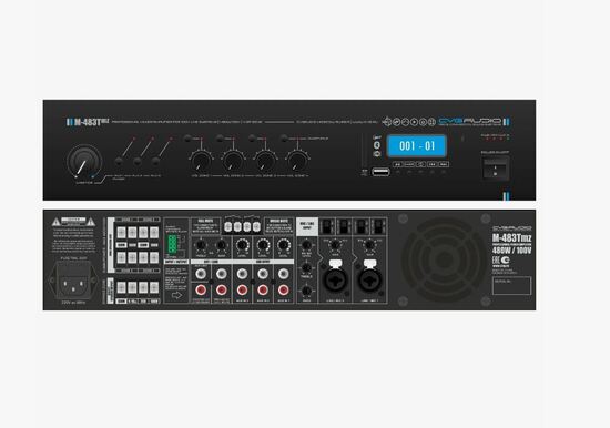 CVGaudio M-483Tm -микшер – усилитель 480W / 100V  - Звуковое и световое оборудование, музыкальные инструменты.
