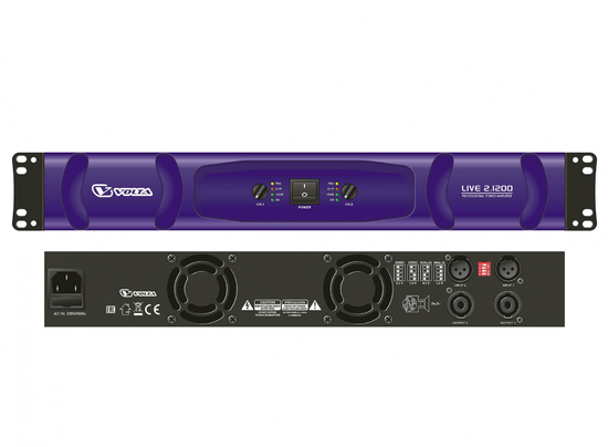 VOLTA LIVE 2.1200 Профессиональный усилитель мощности двухканальный. 2х1200 Вт\4 Ом, класс D - Звуковое и световое оборудование, музыкальные инструменты.